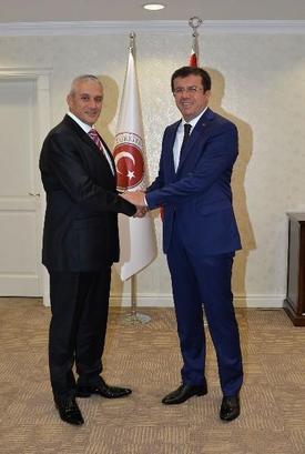 Ekonomi Bakanı Nihat Zeybekci Kktc Bayındırlık Ve Ulaştırma Bakanı Hasan Taçoy’u Kabul Etti.