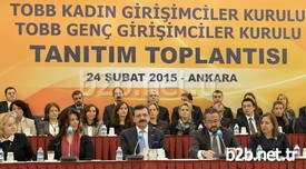 Tobb Başkanı M. Rifat Hisarcıklıoğlu, Tobb Genç Girişimciler Kurulu Başkanı Ali Sabancı, Tobb Kadın Girişimciler Kurulu Başkanı Evrim Aras Ve Üst Kurul Üyeleriyle Birlikte Basın Toplantısı Düzenledi.