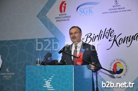 Töreni Düzenleyen Kuruluşlar Adına Konuşan Konya Sanayi Odası Yönetim Kurulu Başkanı Memiş Kütükcü, Konyalı İşadamlarının Geçen Yıl 189 Ülkeye 1.5 Milyar Dolar İhracat Gerçekleştirdiğini Söyledi.