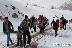 Van’ın Başkale İlçesinin Köprüağzı Mahallesinde Oturan 58 Öğrencinin Bazıları At Ve Eşek Sırtında, Bazıları Çamurlu Yolları Yaya Aşarak Okula Gidiyor.